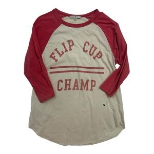 Junk Food Flip Cup Champ Tee Jersey XS but  would fit small to Medium